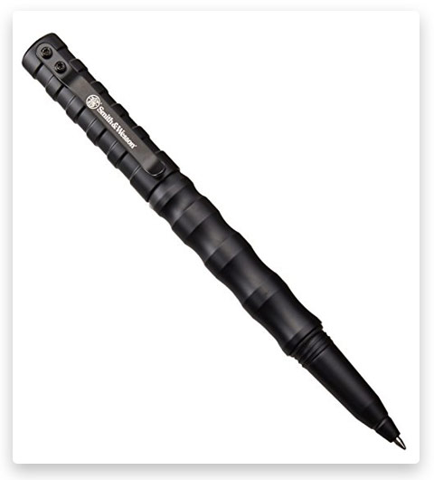 Smith & Wesson SWPENMP2BK 5.8in Aircraft Aluminum Refillable Tactical Screw Cap Pen for Outdoor, Survival, Camping and EDC