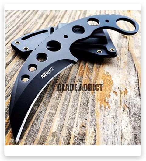 TACTICAL COMBAT Karambit Claw FIXED BLADE KNIFE Army Hawkbill w/ SHEATH BLACK