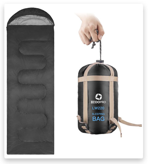 ECOOPRO Warm Weather Sleeping Bag (Portable, Waterproof)
