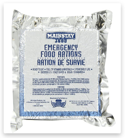 Mainstay Emergency Food Rations - 3600 Calorie Bars (Single)