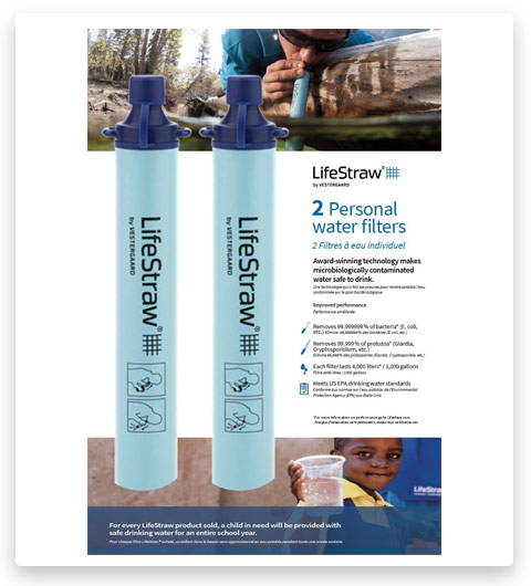 LifeStraw Personal Water Filter (Hiking, Camping)