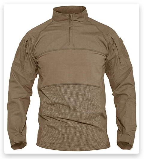 MAGCOMSEN Men's Tactical Shirts 1/4 Zip Long Sleeve Military Shirt