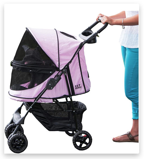 Pet Gear No-Zip Happy Trails Pet Stroller for Cats/Dogs
