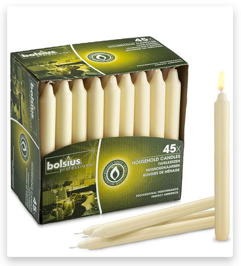 Bolsius Straight Unscented Ivory Candles