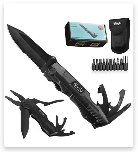 RoverTac Pocket Knife Upgraded Multitool (Safety Locking Blade)