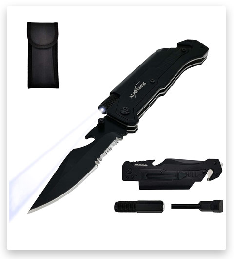 ALBATROSS Best 6-in-1 Survival Tactical Military Folding Pocket Knife