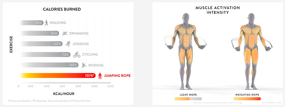 Jumping Rope Burned Calories & Muscle Activation Intensity