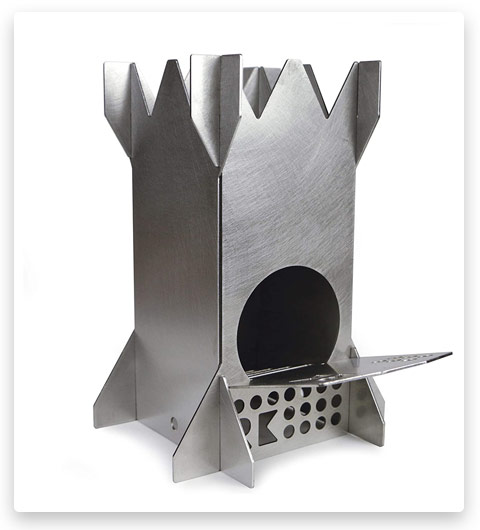 Rocket King Stainless Steel Wood Burning Camping Stove