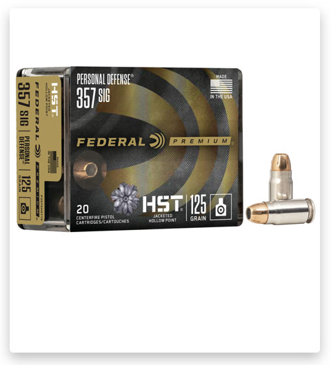 Federal Premium Centerfire Handgun 357 SIG Ammo 125 grain