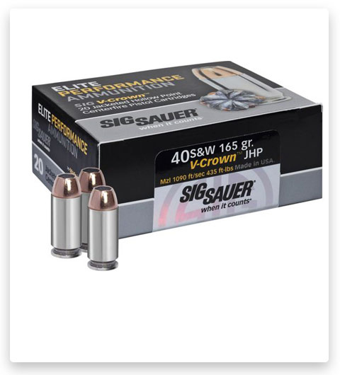 Sig Sauer V-Crown 40 S&W Ammo 180 grain