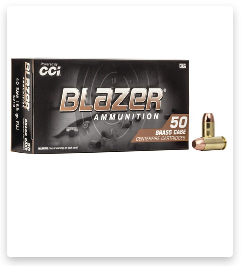 CCI Blazer Brass 40 S&W Ammo 165 grain