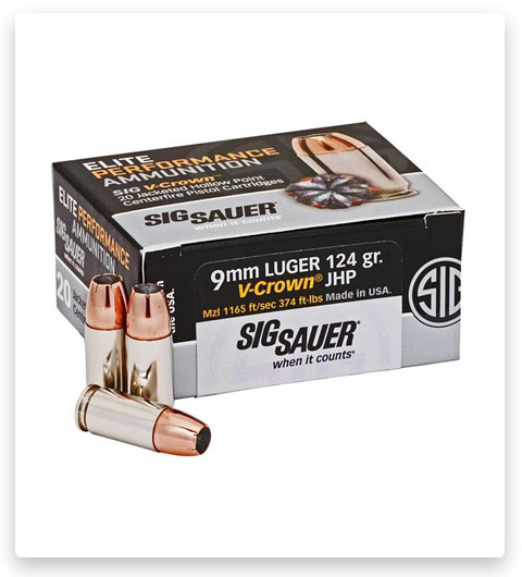 Sig Sauer Elite V-Crown 9mm Luger 124 Grain
