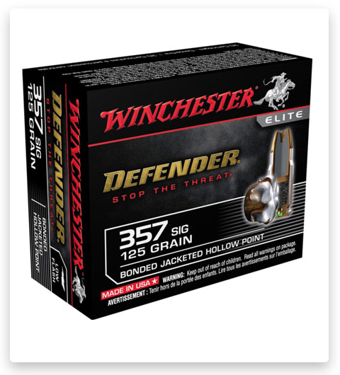 Winchester DEFENDER HANDGUN 357 SIG Ammo 125 grain