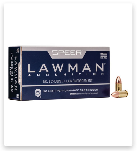 Speer Lawman Handgun Ammo 9mm Luger 124 grain