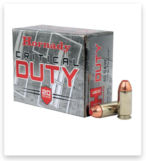 Hornady Critical Duty 40 S&W Ammo 175 Grain