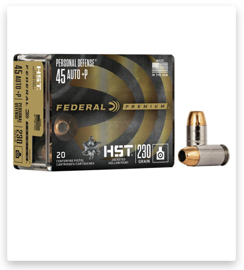 Federal Premium Centerfire Handgun 45 ACP Ammo +P 230 grain