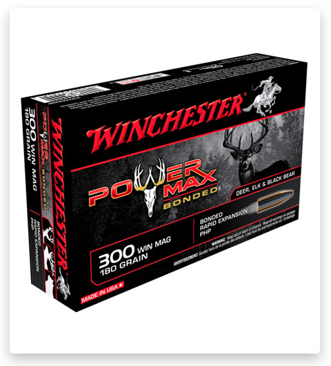 Winchester POWER MAX BONDED 300 Winchester Magnum Ammo 180 grain