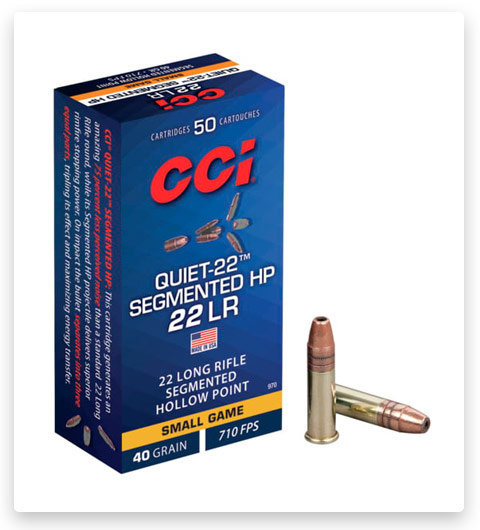 CCI Quiet-22 Segmented HP 22 Long Rifle Ammo 40 grain