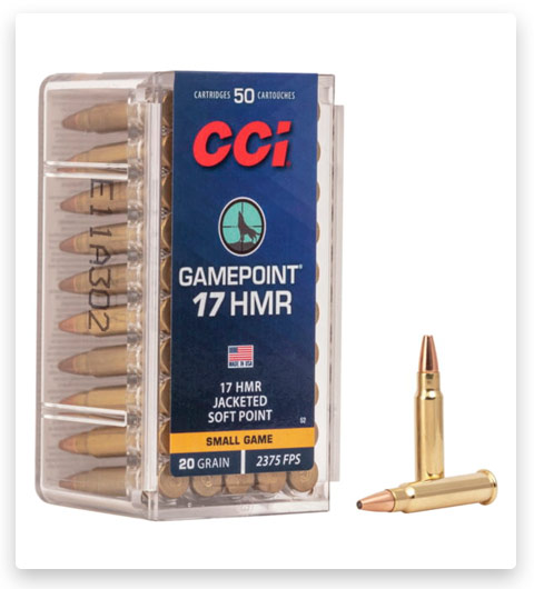 CCI Gamepoint 17 Hornady Magnum Rimfire Ammo 20 grain