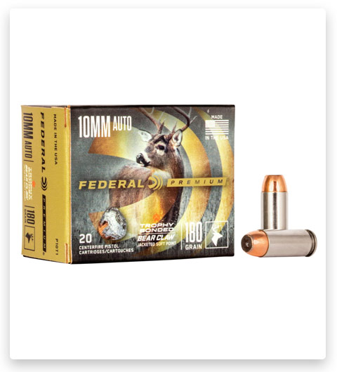 Federal Premium Centerfire Handgun 10mm Auto Ammo 180 grain
