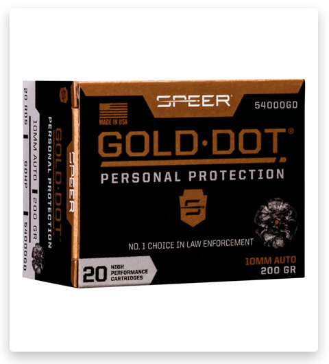 Speer Gold Dot 10mm Auto Ammo 200 grain