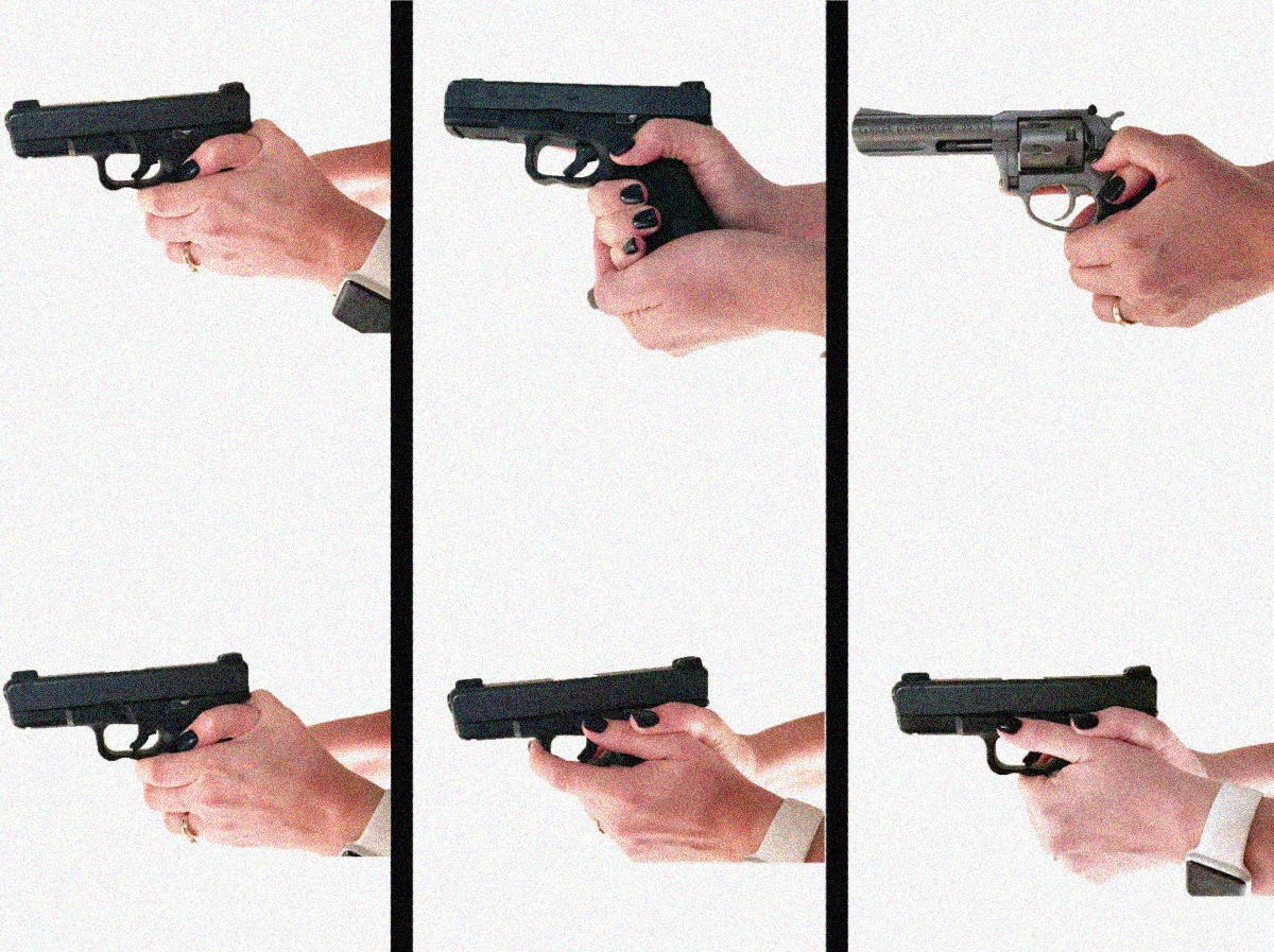  How to grip a pistol with large hands?