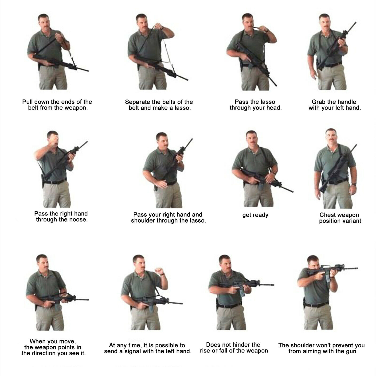 How to wear rifle sling?