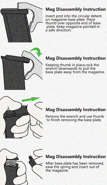 How to change base plate on glock magazine?