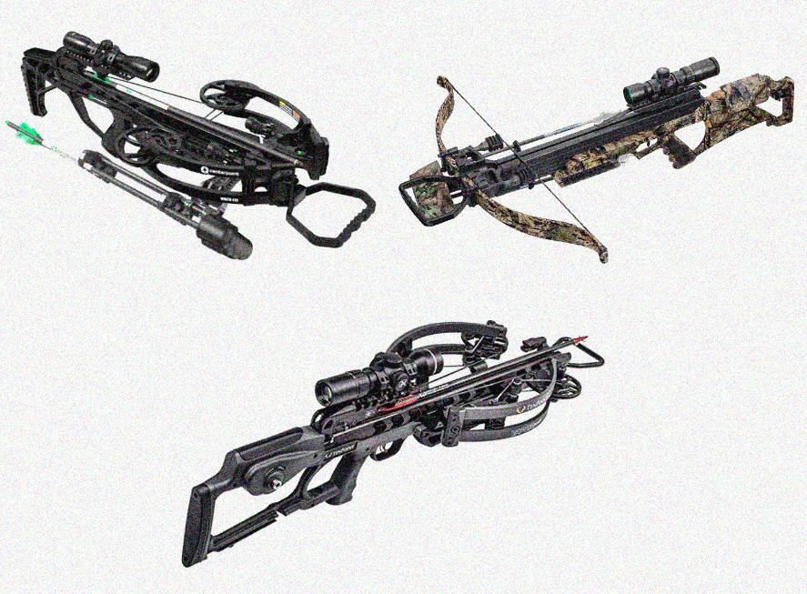 What are the two most common types of crossbows?