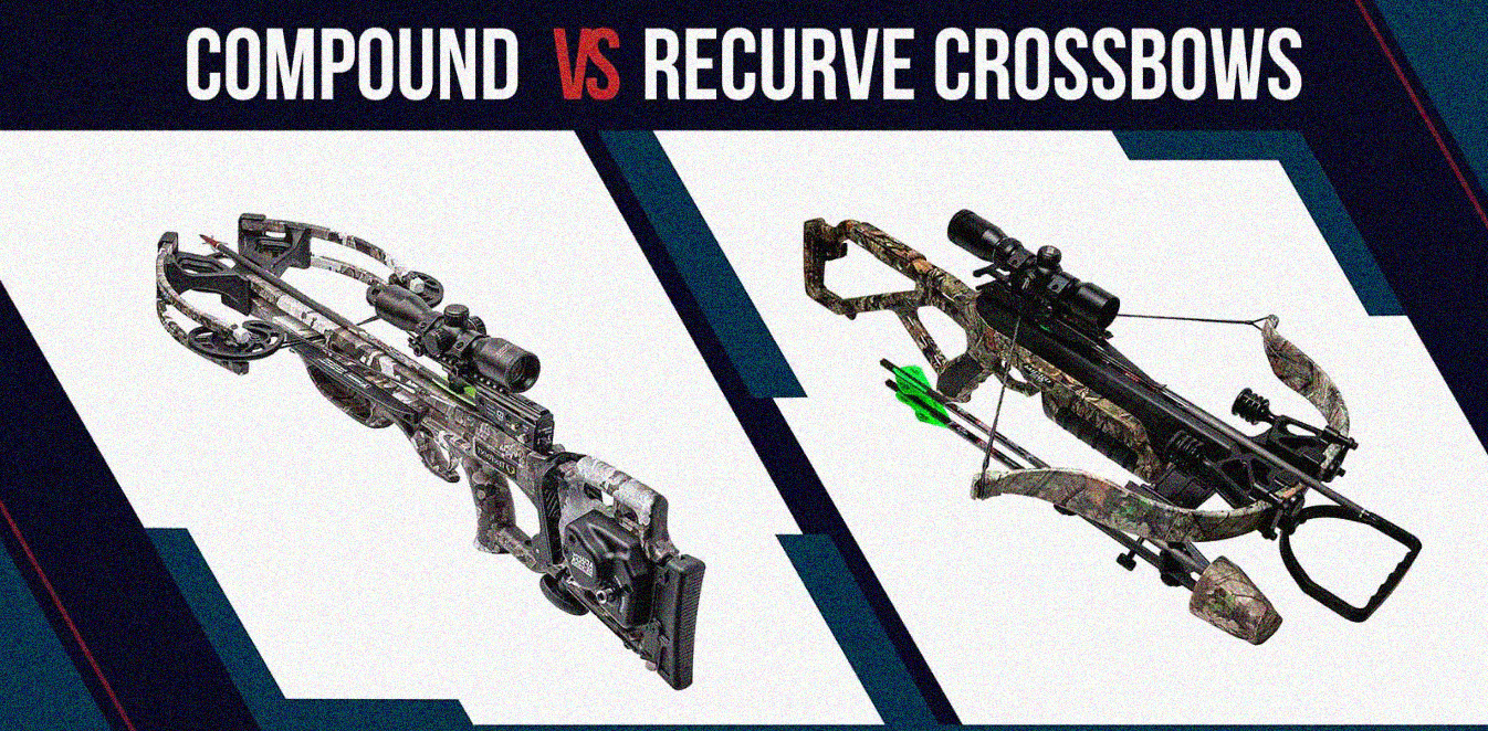 What are the two most common types of crossbows?