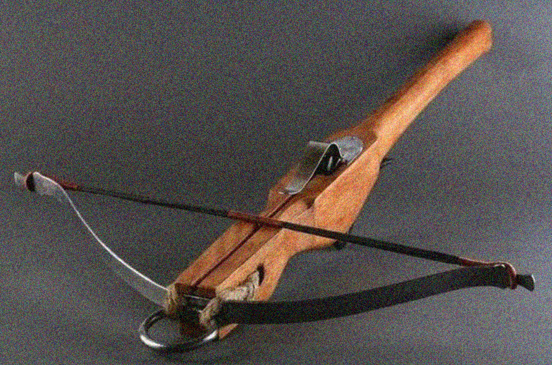How does a crossbow arrow compare to a conventional arrow?