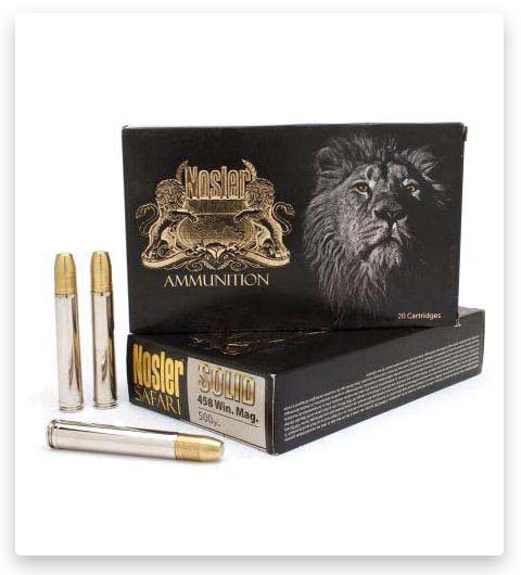 Nosler Solid - 458 Winchester Magnum - 500 Grain - 20 Rounds