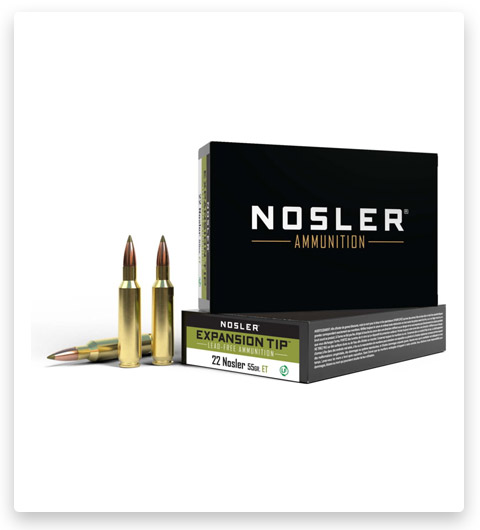 22 Nosler - Nosler Ammunition - 55 Grain HPBT - 20 Rounds