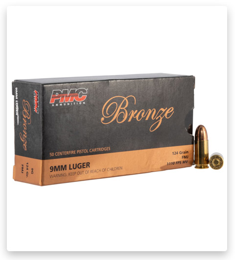 FMJ - PMC 9G Bronze - 9mm Luger - 124 Grain - 50 Rounds