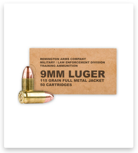FMJ - Remington MIL / LE Contract Overrun - 9mm Luger - 115 Grain - 50 Rounds