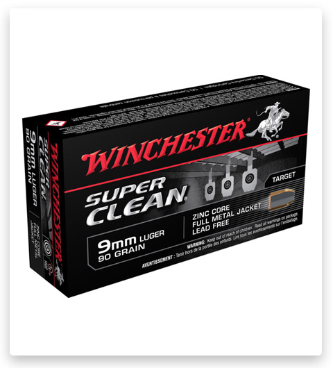 FMJ - Winchester SUPER CLEAN - 9mm Luger - 90 Grain - 50 Rounds