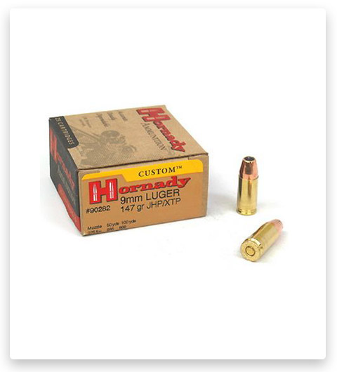 JHP - Hornady Custom eXtreme Terminal Performance - 9mm Luger - 147 Grain - 20 Rounds