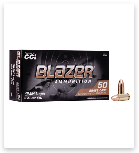 FMJ – CCI Ammunition Blazer – 9mm Luger – 124 Grain – 50 Rounds