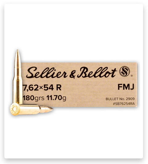 FMJ - Sellier & Bellot - 7.62x54r - 180 Grain - 20 Rounds