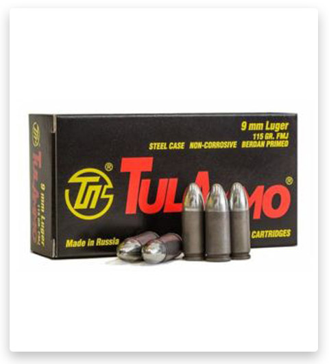FMJ - TulAmmo Steel Case - 9mm Luger - 115 Grain