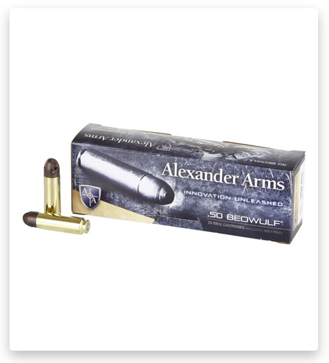 Alexander Arms Loaded - 50 Beowulf - 200 Grain - 20 Rounds