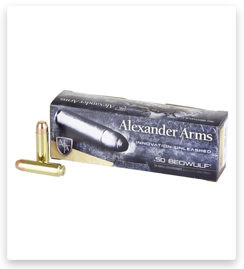 FMJ - Alexander Arms Loaded - 50 Beowulf - 350 Grain - 20 Rounds