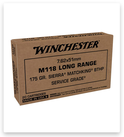 BTHP - Winchester Service Grade - 7.62x51mm - 175 Grain - 20 Rounds