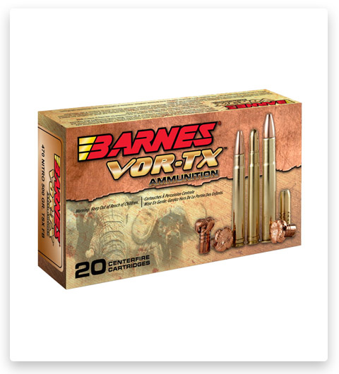 Banded Solid Flat Nose - Barnes Vor-Tx - 500 Nitro Express - 570 Grain - 20 Rounds