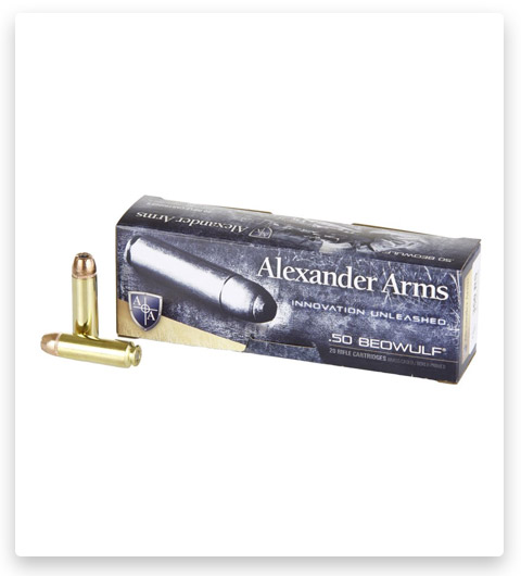 FMJ - Alexander Arms Loaded - 50 Beowulf - 350 Grain - 20 Rounds