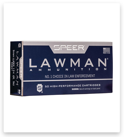 Speer Lawman Handgun Training 9 mm Luger 124 Grain Total Metal Jacket