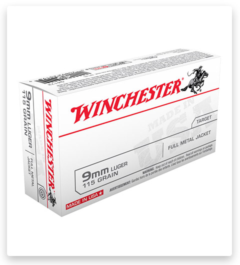 Winchester USA HANDGUN 9 mm Luger 115 grain Full Metal Jacket (FMJ)