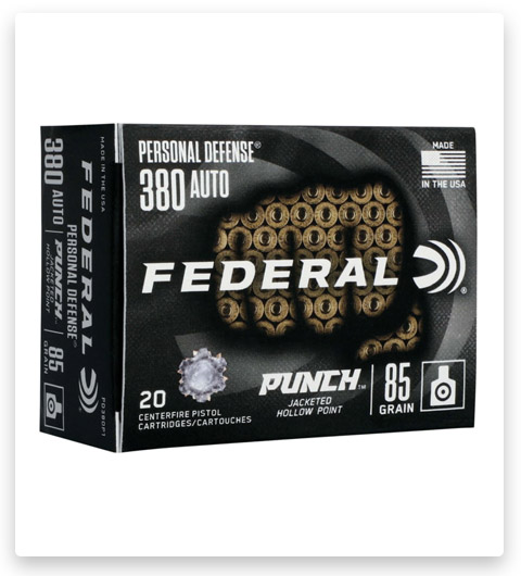 JHP - Federal Personal Defense Punch - .380 ACP - 85 Grain - 20 Rounds