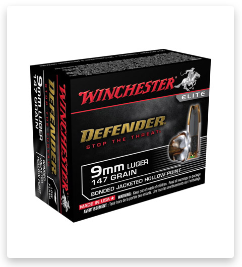 BJHP - Winchester DEFENDER HANDGUN - 9 mm Luger - 147 grain - 20 Rounds