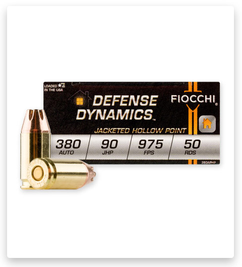 JHP - Fiocchi Defense Dynamics - .380 ACP - 90 Grain - 50 Rounds